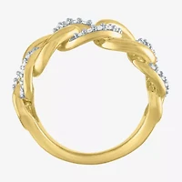 Diamond Addiction (G-H / Si2-I1) Womens 1/4 CT. T.W. Lab Grown White 14K Gold Over Silver Band
