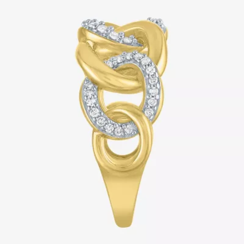 Diamond Addiction (G-H / Si2-I1) Womens 1/4 CT. T.W. Lab Grown White 14K Gold Over Silver Band