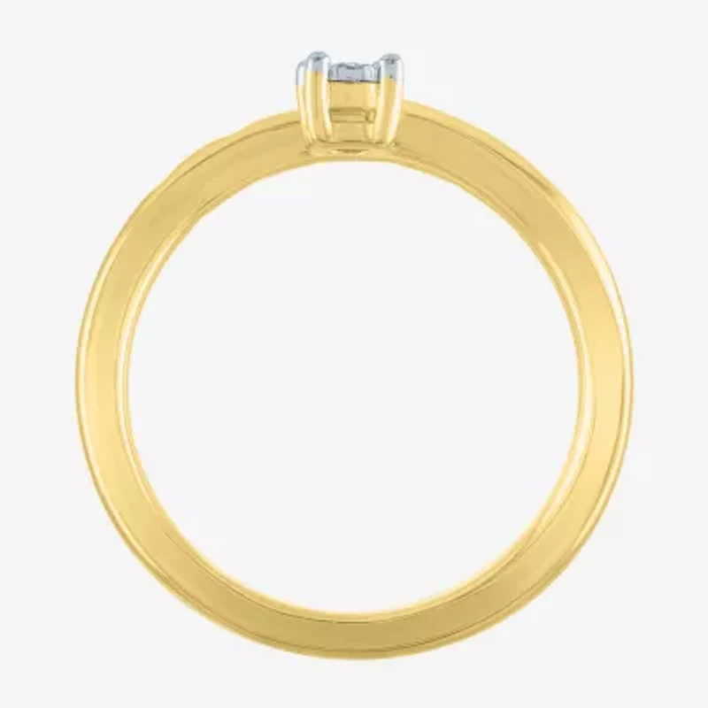 Diamond Addiction (G-H / Si2-I1) Womens 1/ CT. T.W. Lab Grown White 14K Gold Over Silver Cocktail Ring