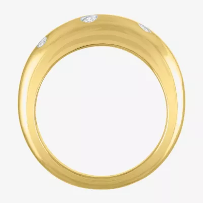 Diamond Addiction (G-H / I1-I2) Womens 5MM 1/10 CT. T.W. Lab Grown White 14K Gold Over Silver Sterling Band