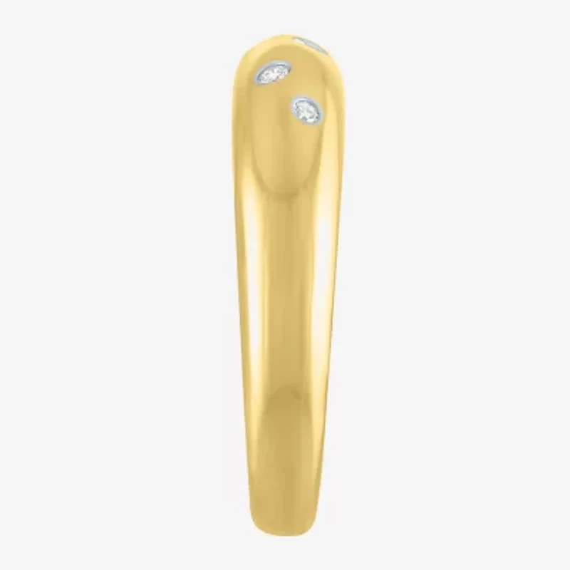 Diamond Addiction (G-H / I1-I2) Womens 5MM 1/10 CT. T.W. Lab Grown White 14K Gold Over Silver Sterling Band