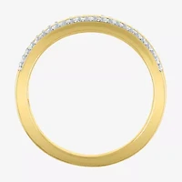 Diamond Addiction (G-H / Si2-I1) Womens 1/7 CT. T.W. Lab Grown White 14K Gold Over Silver Cocktail Ring