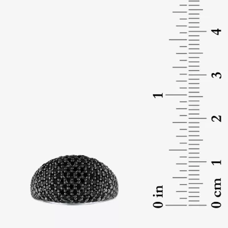 Diamond Addiction Womens 1 CT. T.W. Natural Black Sterling Silver Dome Cocktail Ring
