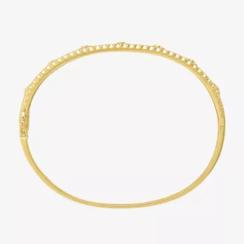 Diamond Addiction (G-H / I1-I2) North Star Womens 1/10 CT. T.W. Lab Grown White Diamond 14K Gold Over Silver Sterling Silver Star Bangle Bracelet