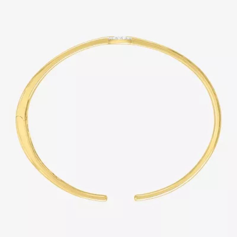 Diamond Addiction (G-H / I1-I2) Womens 1/10 CT. T.W. White Diamond 14K Gold Over Silver Sterling Silver Cuff Bracelet