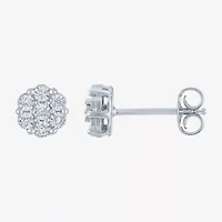 (G-H/I1-I2) Womens 1/7 CT. T.W. Lab Grown White Diamond Sterling Silver Earring Set