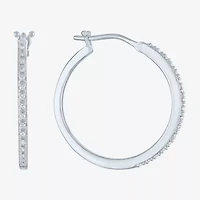 (G-H/I1-I2) Womens 1/7 CT. T.W. Lab Grown White Diamond Sterling Silver Earring Set