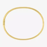Diamond Addiction Womens 1/10 CT. T.W. Natural White Diamond 14K Gold Over Silver Sterling Silver Heart Bangle Bracelet