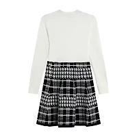 Byer California Big Kid Girls Long Sleeve Cuffed Sleeve Sweater Dress