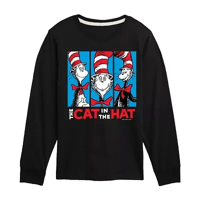Little & Big Kid Boys Crew Neck Long Sleeve Regular Fit Dr. Seuss Graphic T-Shirt