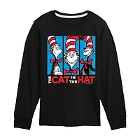 Little & Big Kid Boys Crew Neck Long Sleeve Regular Fit Dr. Seuss Graphic T-Shirt