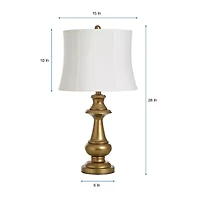 Stylecraft 28" Premier Gold Metal Table Lamp