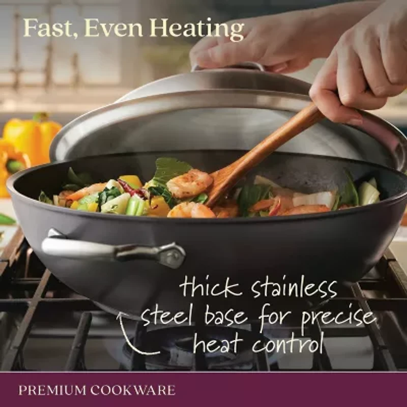 Anolon Accolade 13.5" Non-Stick Wok with Lid