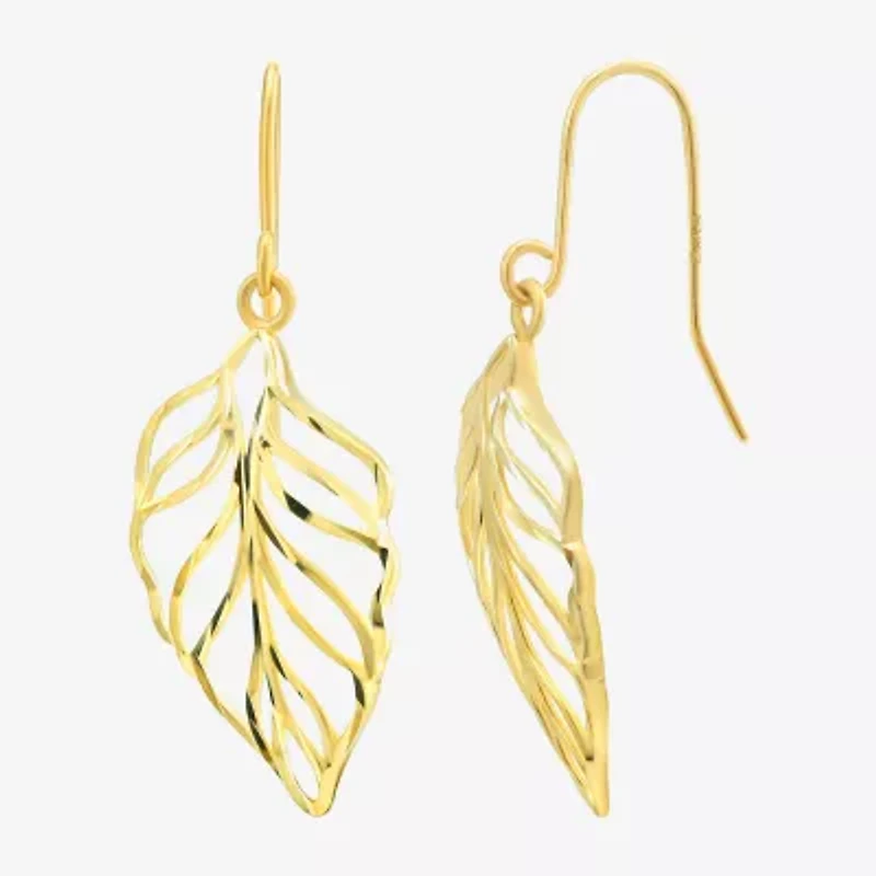 Womens 14K Gold Drop Earrings