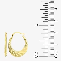 Womens 14K Gold 18mm Round Hoop Earrings