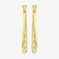 Womens 14K Gold 18mm Round Hoop Earrings