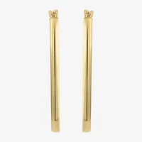 Womens 10K Gold 29mm Oval Hoop Earrings