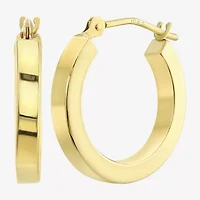 Womens 10K Gold 16.5mm Round Hoop Earrings