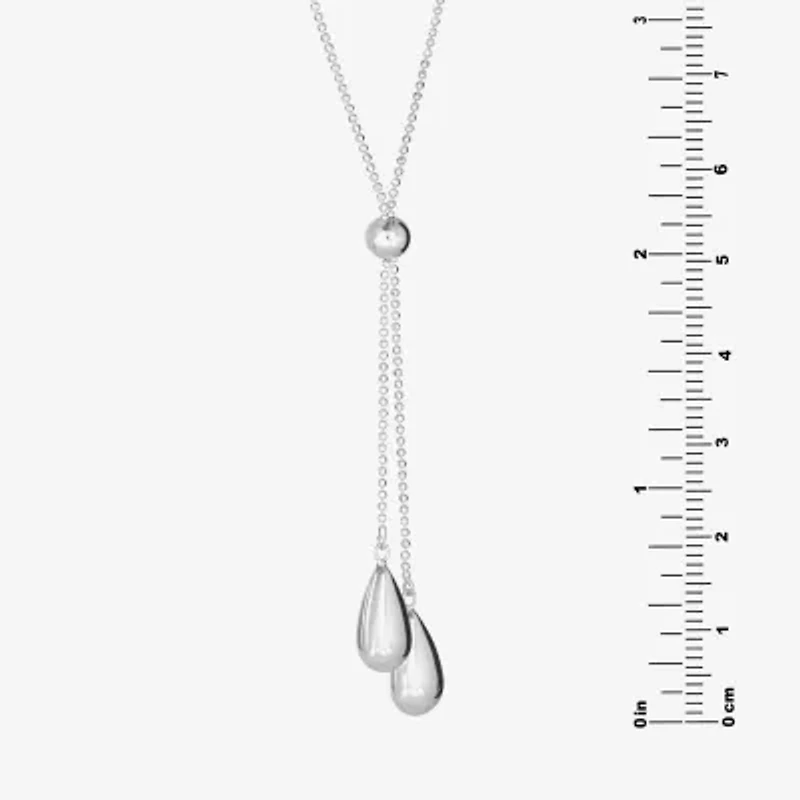Womens Sterling Silver 22 Inch Y Necklace