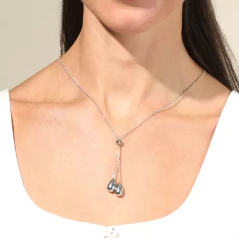 Womens Sterling Silver 22 Inch Y Necklace