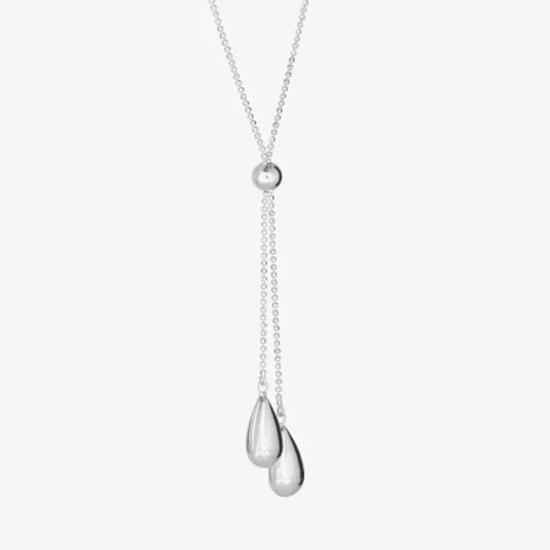 Womens Sterling Silver 22 Inch Y Necklace