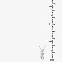 Diamond Blossom Womens 1/4 CT. T.W. Lab Grown White Diamond Sterling Silver Flower 18 Inch Pendant Necklace