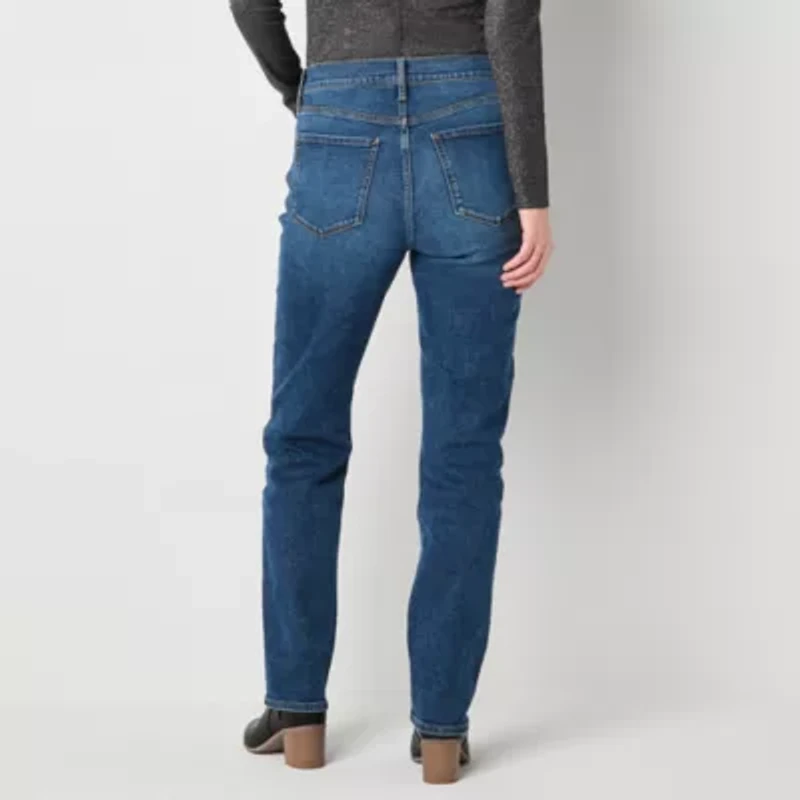 a.n.a Embellished Stretch Fabric Womens High Rise Slim Fit Jean