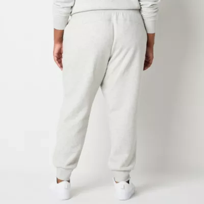 Xersion Womens Super Soft Fleece Mid Rise Plus Jogger Pant