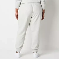 Xersion Womens Super Soft Fleece Mid Rise Plus Jogger Pant