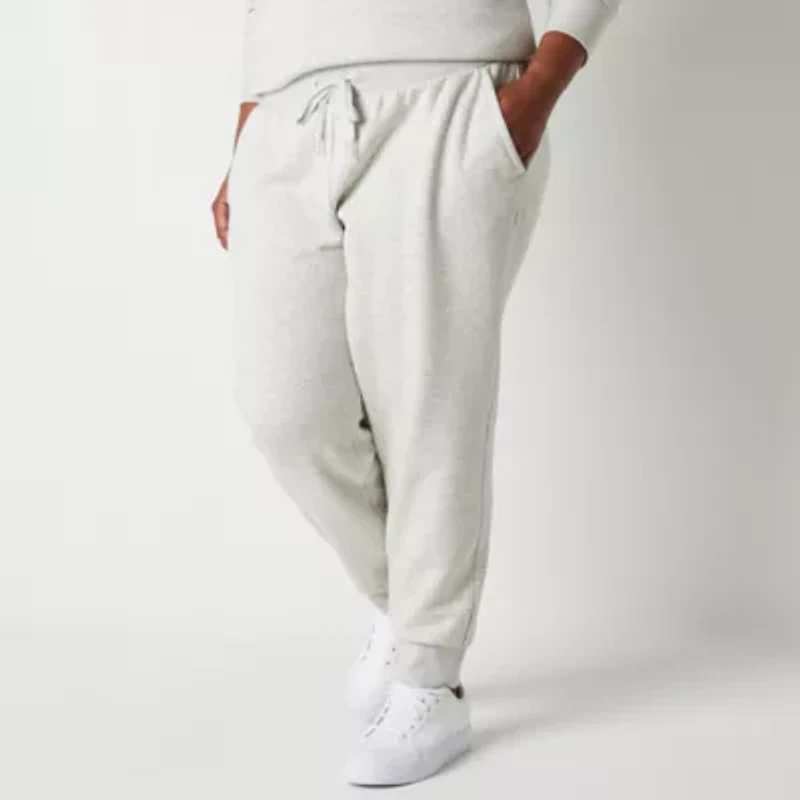 Xersion Womens Super Soft Fleece Mid Rise Plus Jogger Pant