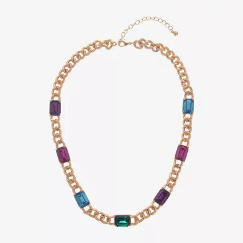 Mixit Gold Tone Womens 18 Inch Statement Necklace