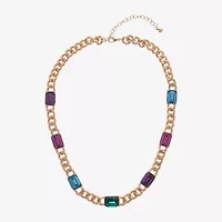 Mixit Gold Tone Womens 18 Inch Statement Necklace