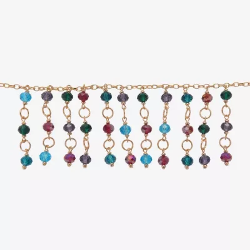 Mixit Gold Tone Womens Inch Beaded Necklace