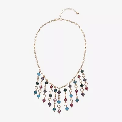 Mixit Gold Tone Womens 18 Inch Beaded Necklace