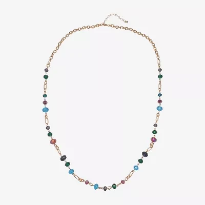 Mixit Gold Tone Womens 36 Inch Beaded Necklace