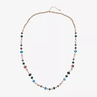 Mixit Gold Tone Womens 36 Inch Beaded Necklace