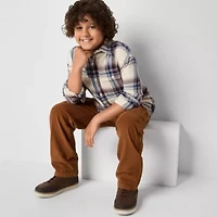 Thereabouts Little & Big Kid Boys Long Sleeve Regular Fit Flannel Shirt