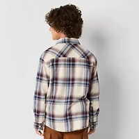 Thereabouts Little & Big Kid Boys Long Sleeve Regular Fit Flannel Shirt