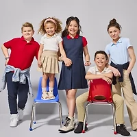 IZOD Little & Big Kid Girls Short Sleeve Regular Fit Stretch Fabric Polo Shirt