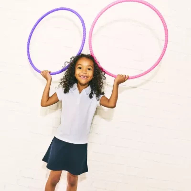 IZOD Little & Big Kid Girls Short Sleeve Cap Midi Shirt Dress