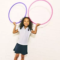 IZOD Little & Big Kid Girls Short Sleeve Cap Midi Shirt Dress