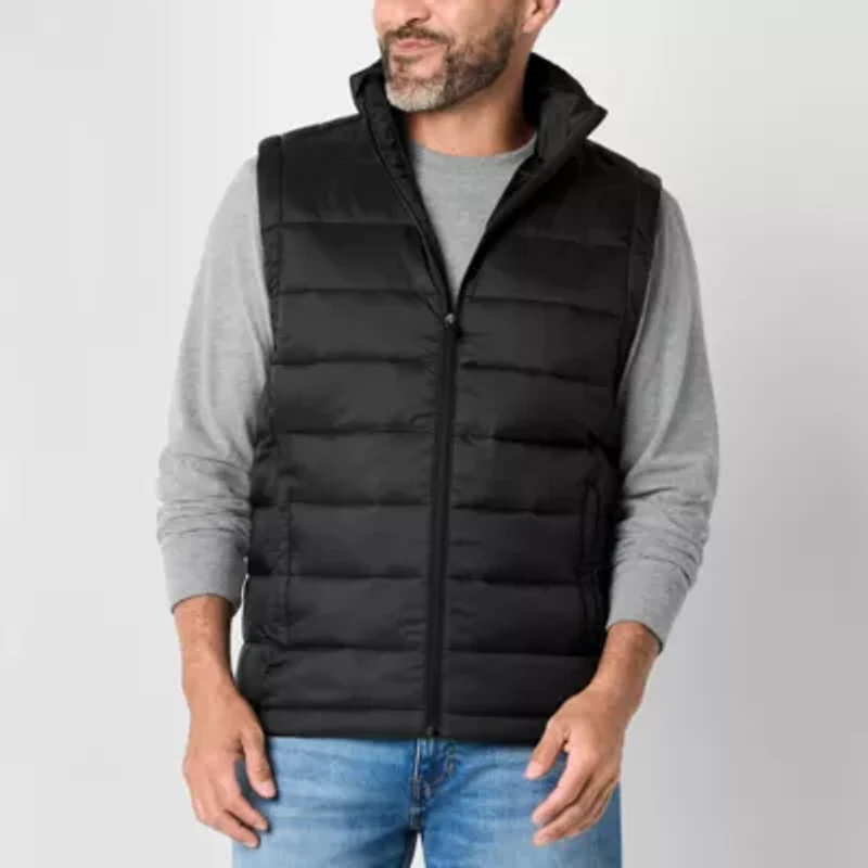 St. John's Bay Packable Mens Packable Midweight Puffer Vest