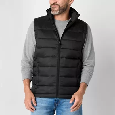 St. John's Bay Packable Mens Packable Midweight Puffer Vest