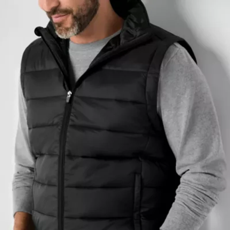St. John's Bay Packable Mens Packable Midweight Puffer Vest