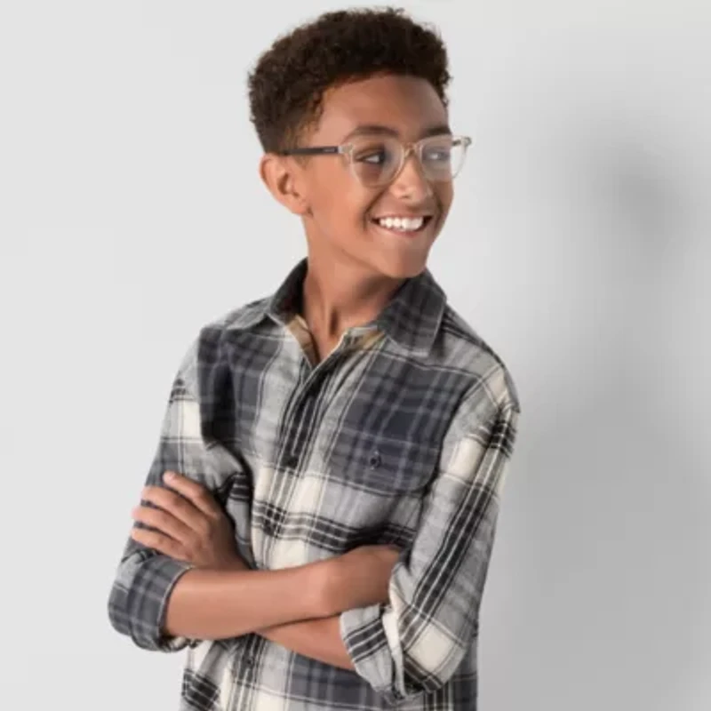 Thereabouts Little & Big Kid Boys Long Sleeve Regular Fit Flannel Shirt