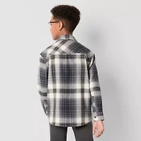 Thereabouts Little & Big Kid Boys Long Sleeve Regular Fit Flannel Shirt