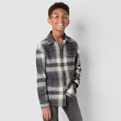 Thereabouts Little & Big Kid Boys Long Sleeve Regular Fit Flannel Shirt