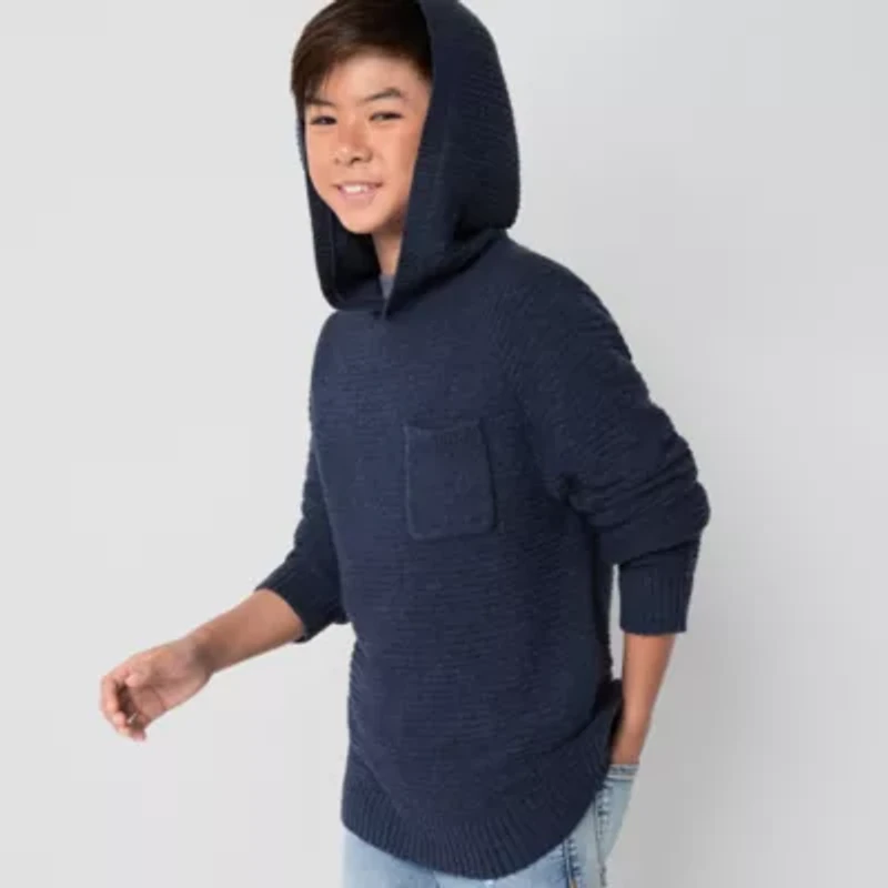 Thereabouts Little & Big Kid Boys Hooded Long Sleeve Pullover Sweater