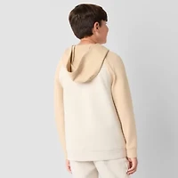 Xersion Double-Knit Little & Big Kid Boys Hooded Long Sleeve Active Quarter-Zip Pullover