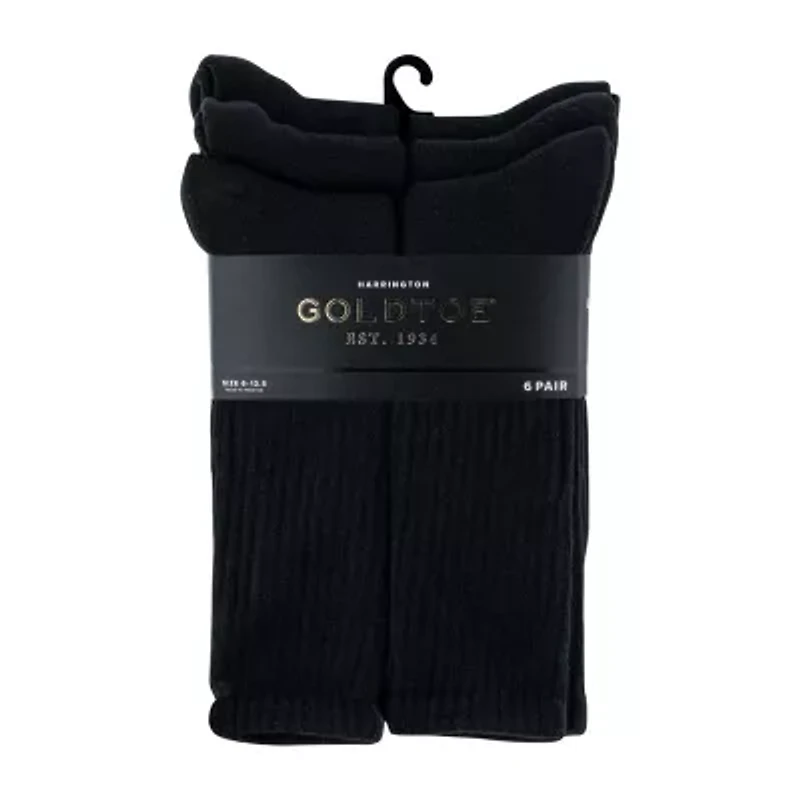 Gold Toe Harrington Mens 6 Pair Crew Socks